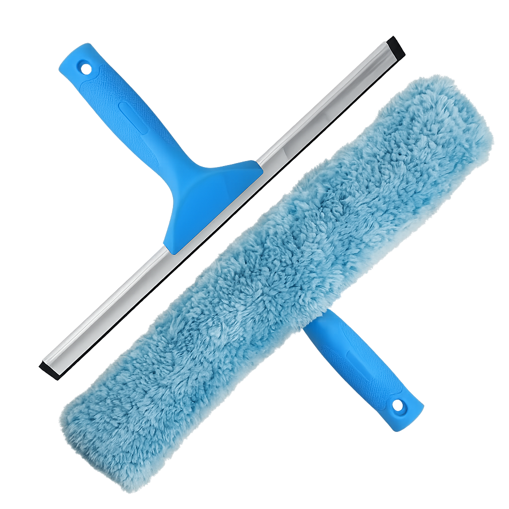 Window Squeegee & Glass Scraper