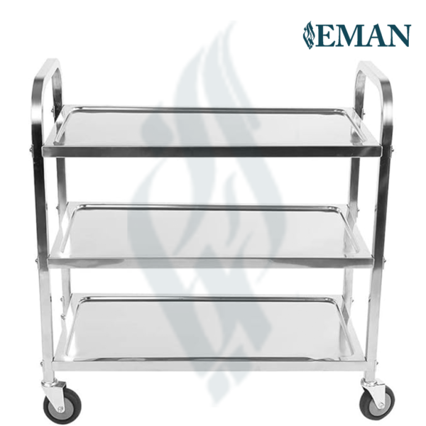 Three-Tier Stainless Steel Dining Cart - Image 3