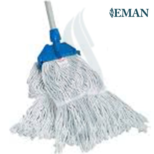 Floor Cleaning Wet Mop With Stick White/Blue - Image 4