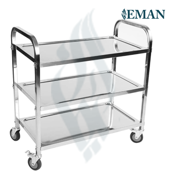 Three-Tier Stainless Steel Dining Cart - Image 4