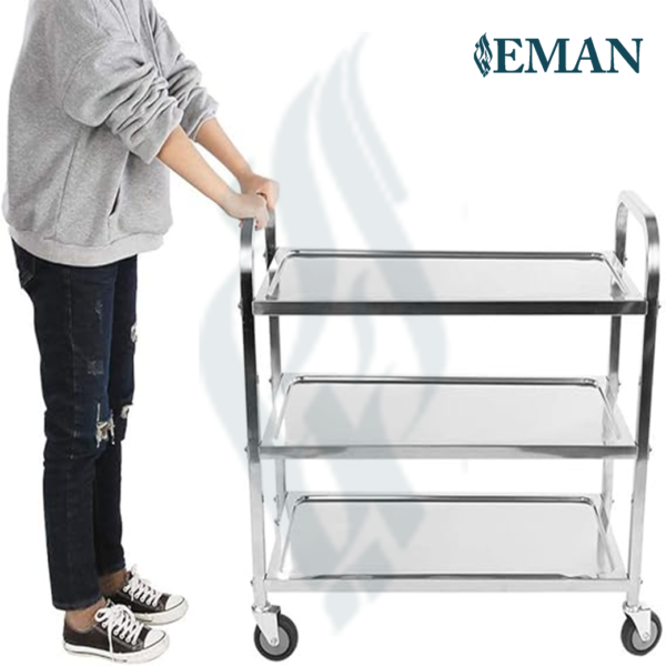 Three-Tier Stainless Steel Dining Cart - Image 7