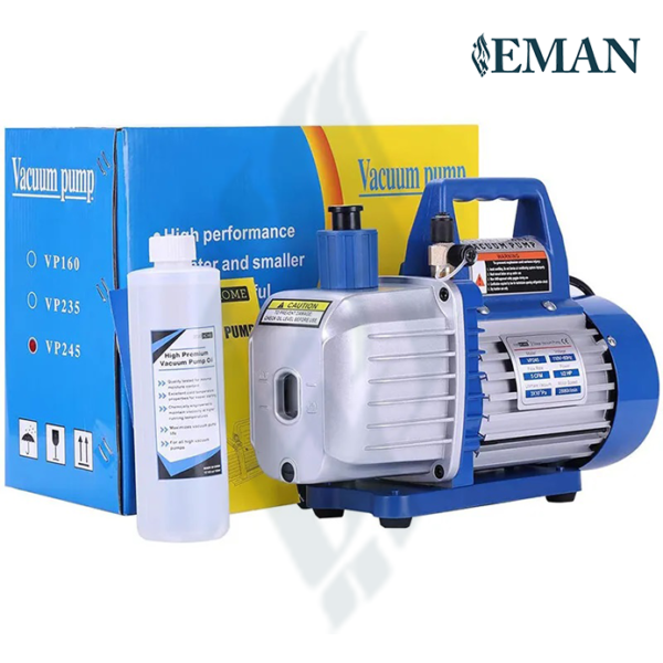 1/2 HP 5 CFM Dual Stage Rotary Vane HVAC Air Vacuum Pump - Image 2